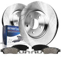 Detroit Axle - Front Brake Kit for 1990-2000 Honda Civic 1990-1991 CRX, 1993-1997 Civic Del Sol Disc Brake Rotors Ceramic Brakes