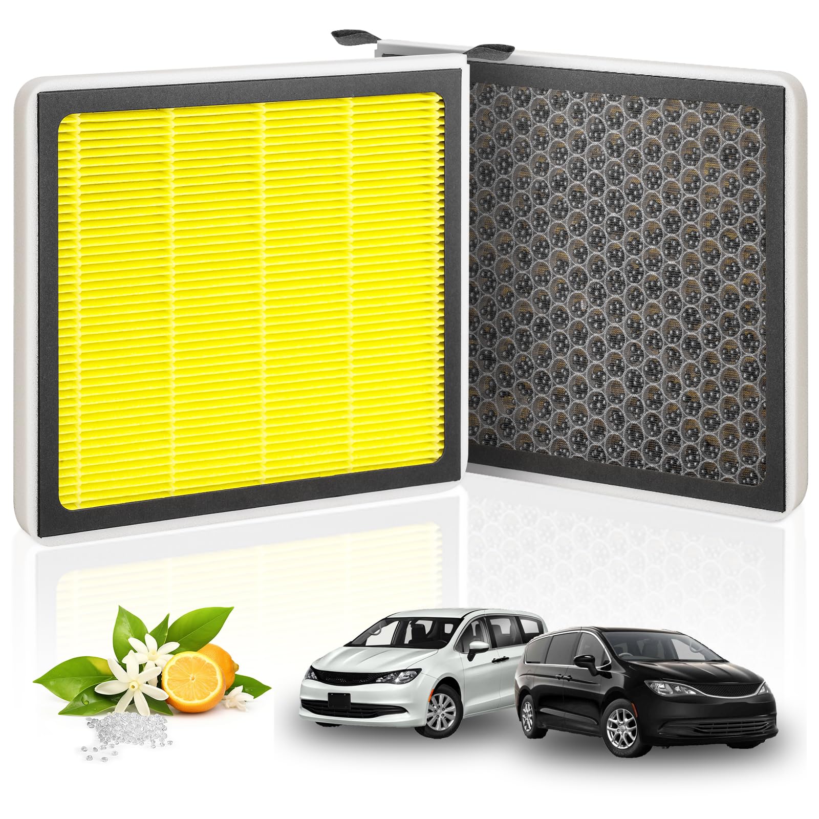 Cabin Air Filter CF12283, Replacement for Chrysler Pacifica (2017-2025), Voyager (2020-2025), Grand Caravan (2021-2025), Multi-L